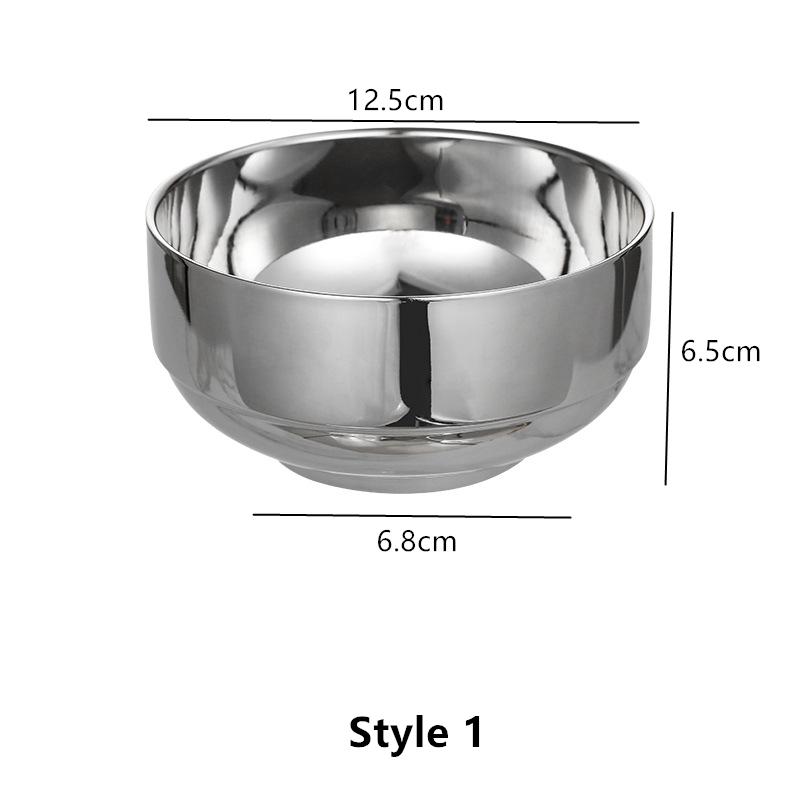 304 matskål i rustfritt stål Risgryte Nudelfat Gylden dobbeltlags varmeisolering Husholdnings Ramen Frutero