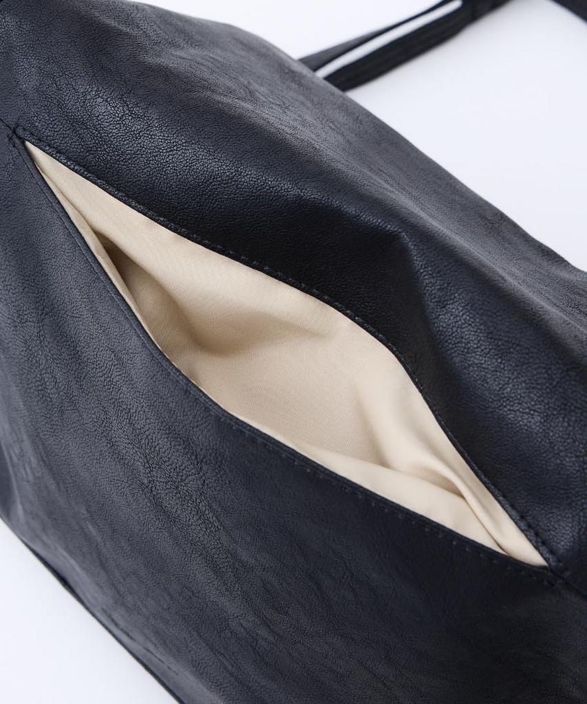 Washable PU Shoulder Bag A5 Foldable Top Size, Washable,