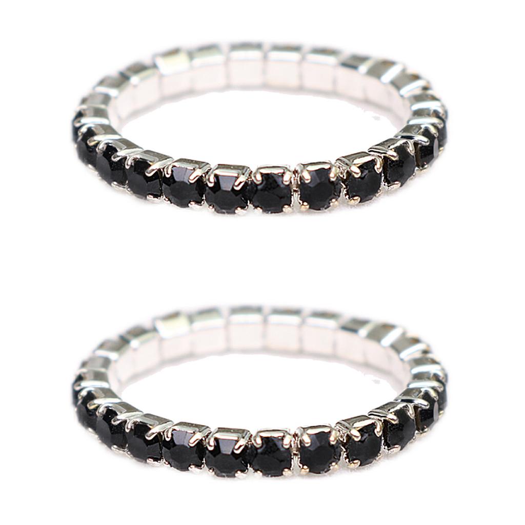 Elastic Moissanite Stackable Rings Contemporary Moissanite Elastic Rings Adornment for Fashion Forward Individuals