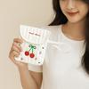 Square Sanitary Napkin Storage Bag Cat Makeup Bag Portable Embroidery Cherry Cosmetic Bag  Travel