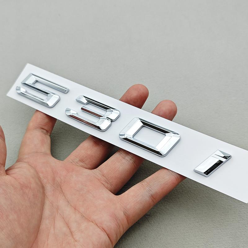 3D ABS Car Letters Logo 520i 530i 540i Rear Trunk Badge Sticker Decals For BMW 5 Series 520i 530i 540i G30 Auto Tail Marking
