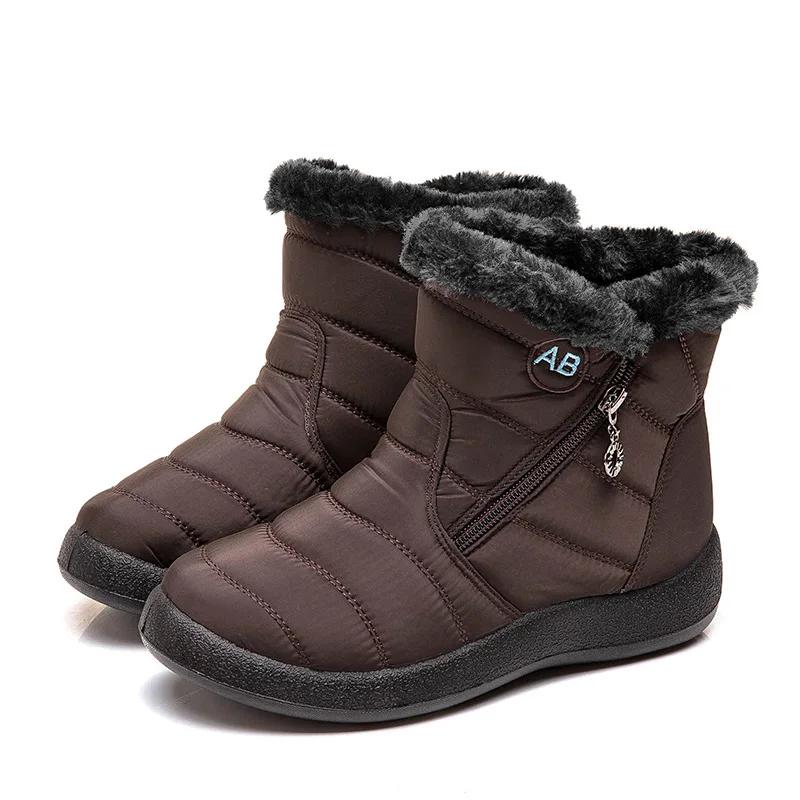 2025 New Snow Women Boots Comfortable Women's Boots Waterproof Women Shoes Zipper Shoes Woman Soft Fur Women's Winter Boot Botas