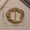 Assorted Gold Metal Irregular Shaped Buckles Textured Surface For DIY Sewing Scarf Belt Clothing Decor Craft Projects