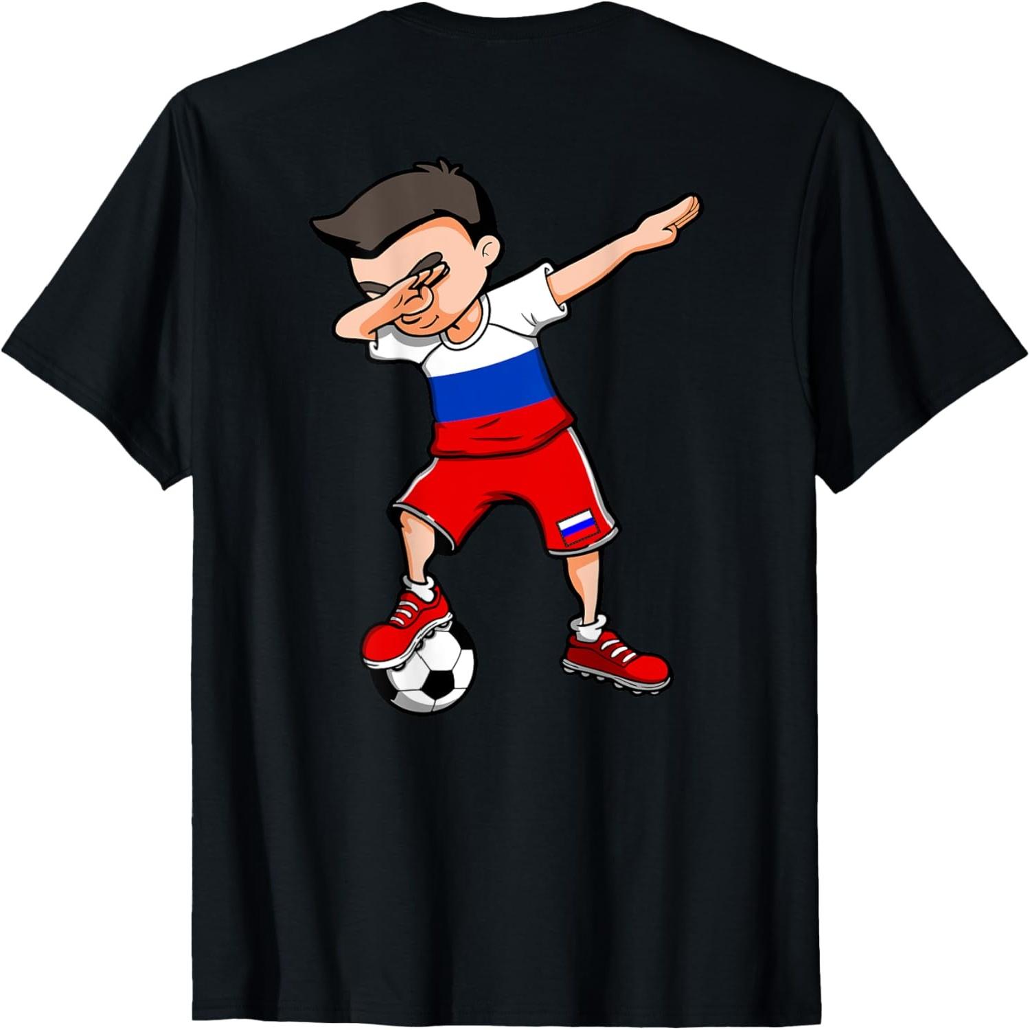 

Dabbing Soccer Boy - Russia Jersey Russian Football Lovers T-Shirt(1) S разноцветный