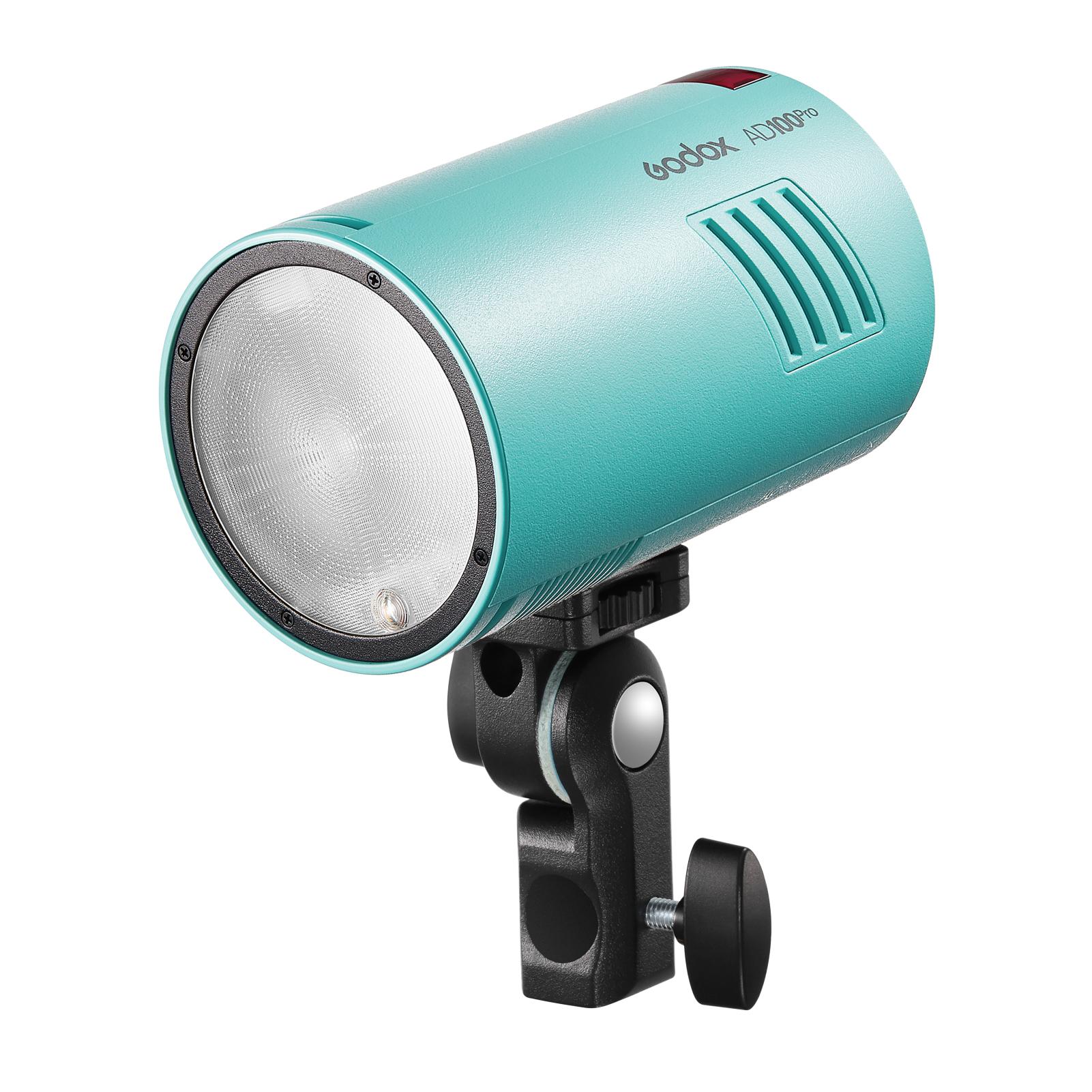 

Godox AD100Pro Pocket Studio Portrait Flash Light Photography Lamp OLED Screen 5800K 1/8000s Sync EU Plug синій