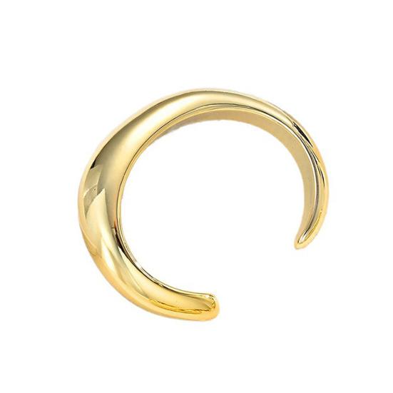 3 Pcs Gold Plated Bangle Bracelets for Women, Big Stackable Bangles, Adjustable Open Cuff Bracelet, Minimalist Accessories