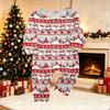 Parent-Child Christmas Print Pajama Set, Comfortable Long Sleeve Top and Pants Loungewear for Family