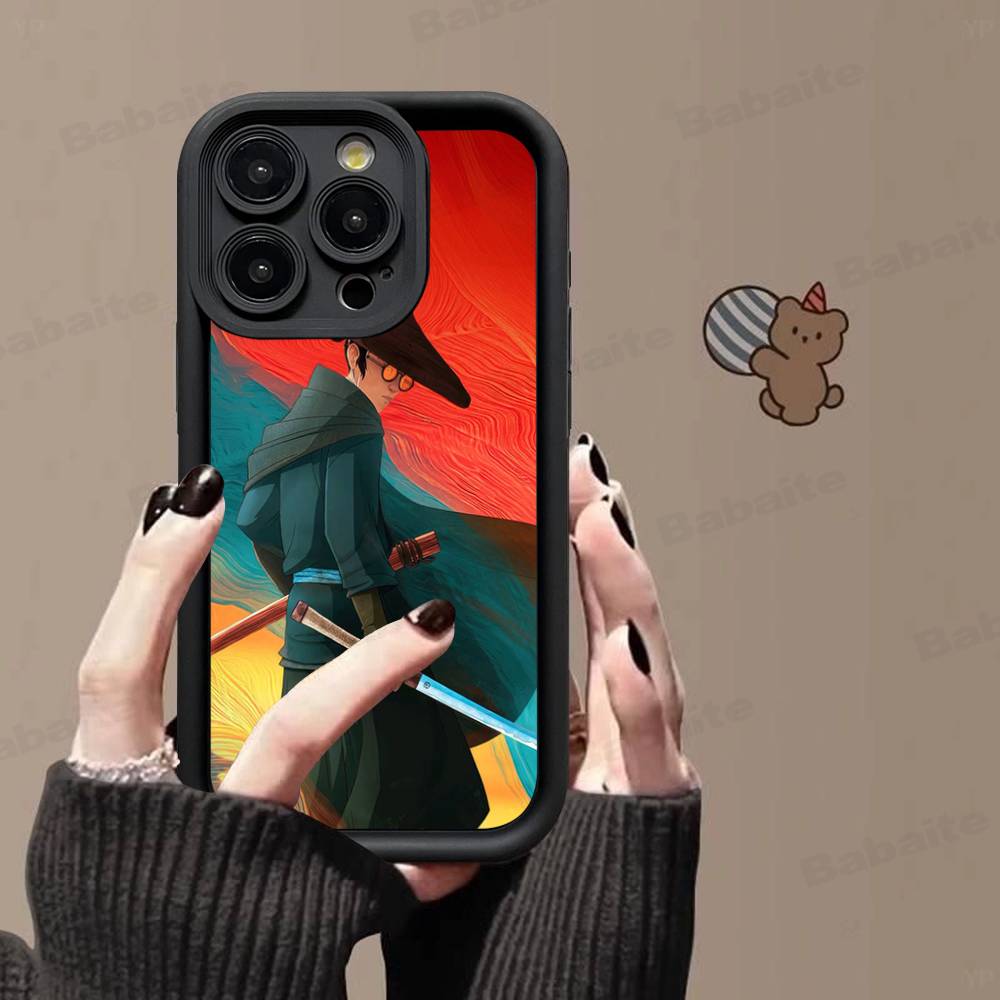 

Animated Blue Eye Samurai Phone Case For IPhone 17 16 15 14 13 12 11 Pro Max Mini Plus Soft TPU Back Cover iPhone 15 pro