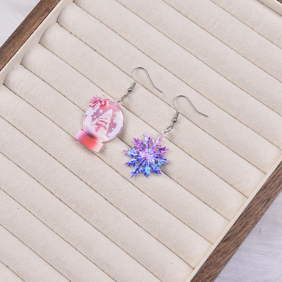 Winter Wonderland Christmas Earrings: Snowman, Colorful Gradient Snowflake, Reindeer, and Gnome Designs