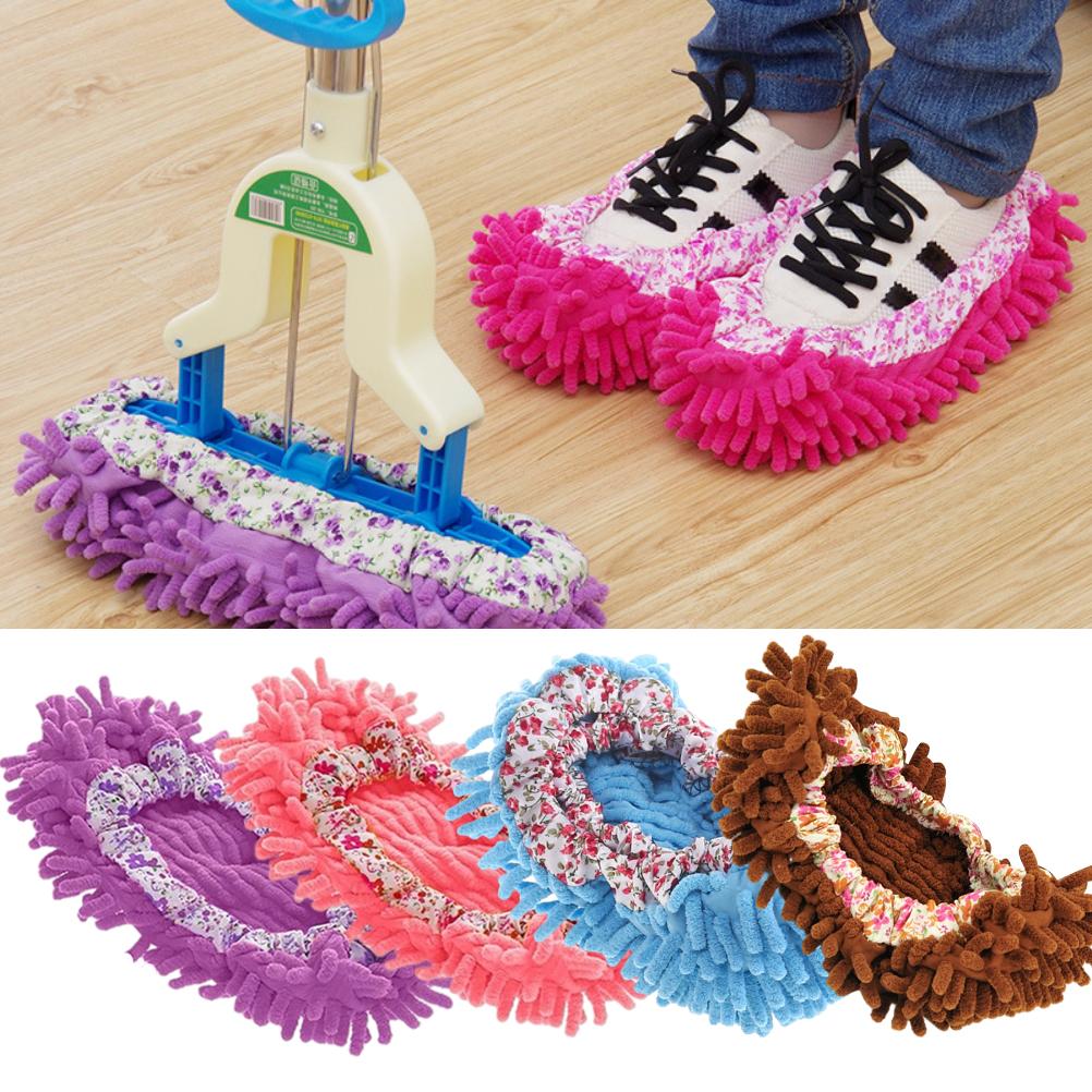 Floor Cleaning Mop Slippers Removable Shoe Covers Washable Mops Socks Sweeping Cleaning for Kitchen