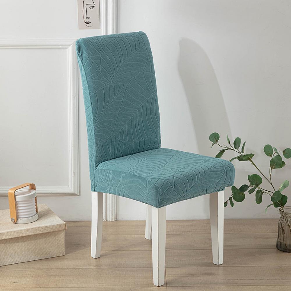 Leaf Jacquard Waterproof Chair Cover Stretch Fleece Elastic Thickened for Home Hotel Stool