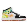 Air Jordan 1 Mid SE GS Drip Kinder-Sneaker Schwarz Team-Orange Kumquat DJ6563-038