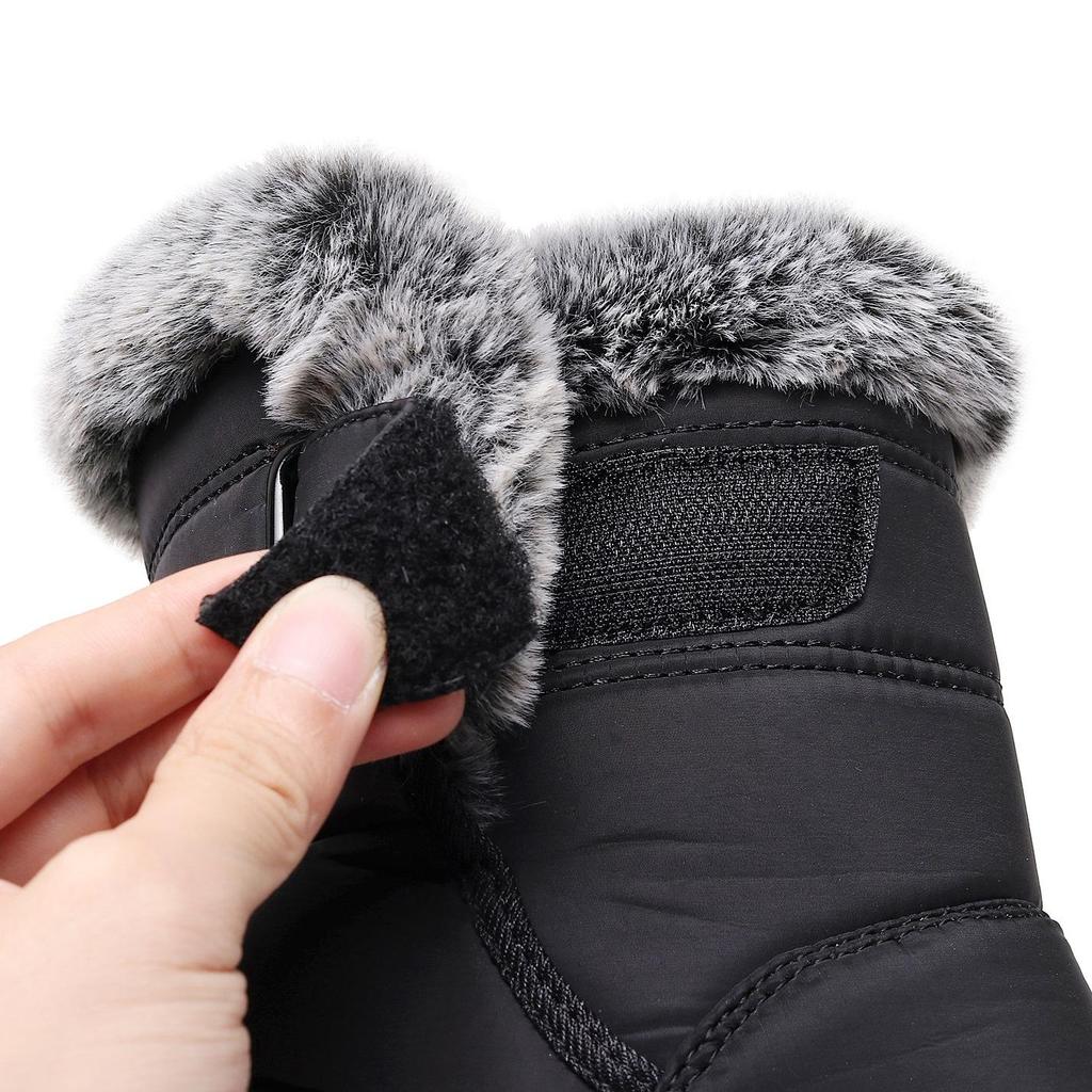 Waterproof Winter Boots for Women Plush Snow Boots Woman Platform Ankle Boots Warm Cotton  Shoes