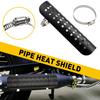 Universal Black Exhaust Pipe Muffler Heat Shield Cover Guard Heel Motorcycle