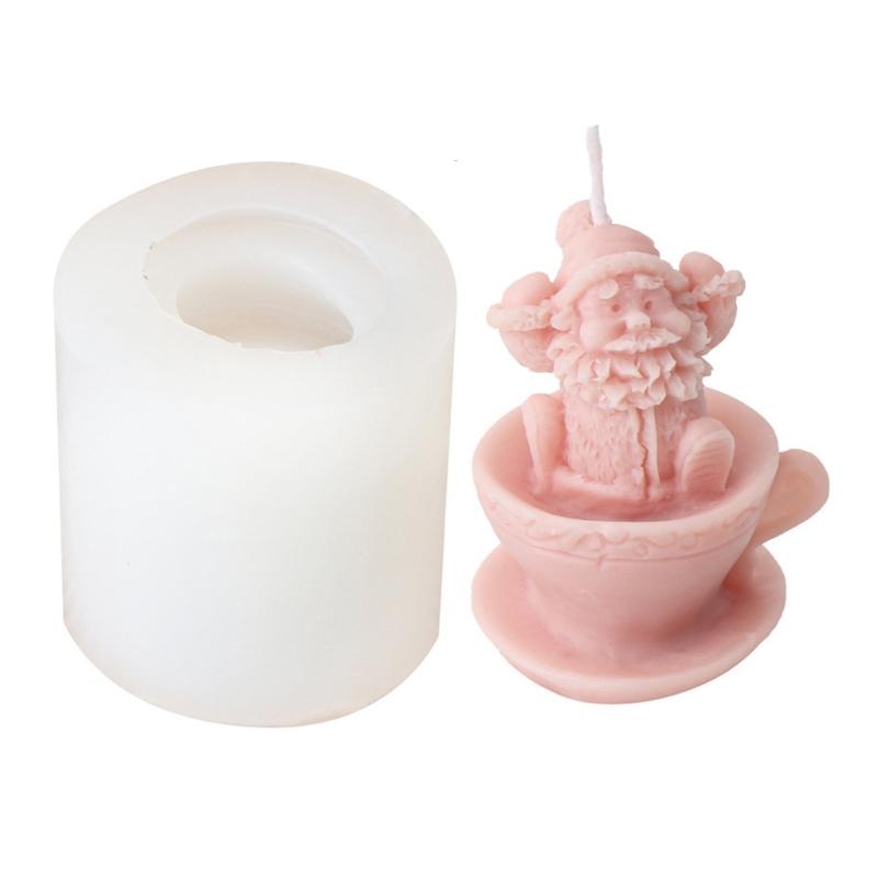 Christmas Silicone Candle Mold Crafting and Festival Decors Moulds Silicone Texture Present for Hand-Making Enthusiasts