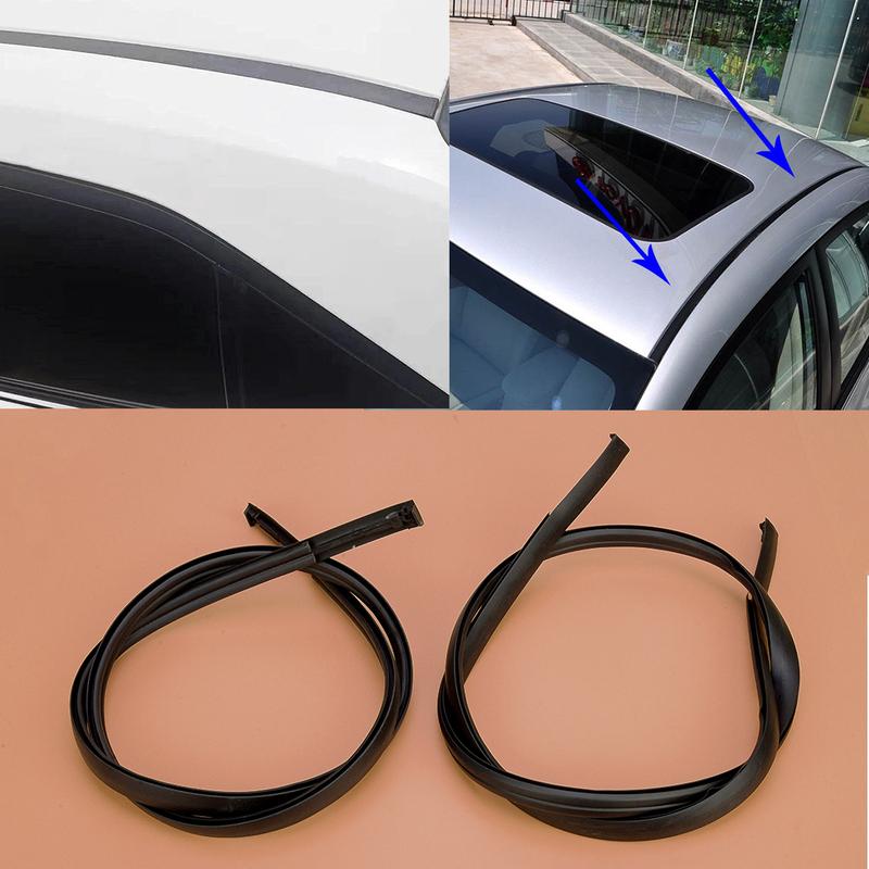 1 Pair Car Left Right Side Roof Trim Molding Strips Black Rubber Fit for Toyota Corolla 2009 2010 2011 2012 2013
