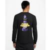Nike Letter Print Comfort Casual Long-Sleeve T-Shirt Men Tops Black DV9723-010-X