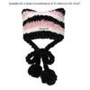 Halloween Cat Ear Hat Knit Y2K Beanie Hat Striped Party Holiday Winter Warm Hat Beanie Theme for Teens