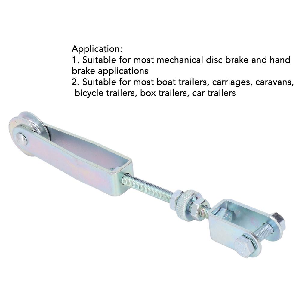 Trailer Park Hand Brake Cable Adjuster 240mm Long Carbon Steel Galvanized for Caravans Boat Car Trailers