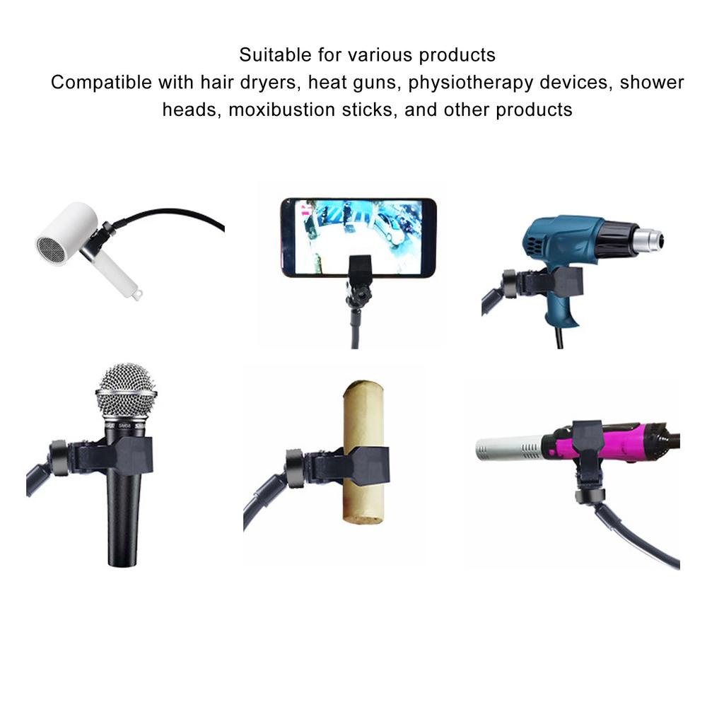 160cm Hair Dryer Holder 360 Degree Rotation Blow Dryer Stand Adjustable Height Stainless Steel Floor Hair Dryer Stand for Home