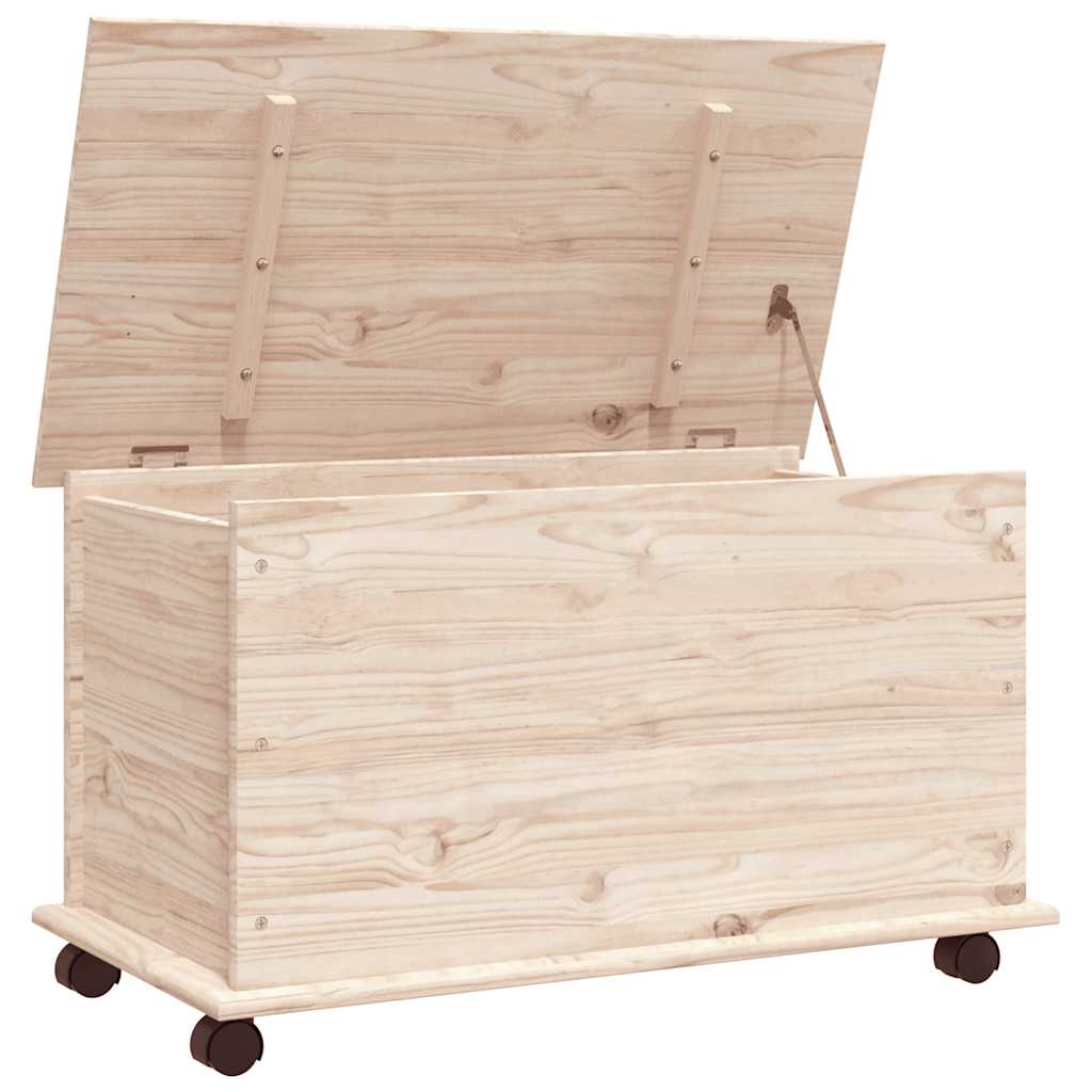Úložný truhla ALTA s kolečky 73 x 39,5 x 43 cm Masivní borovicové dřevo