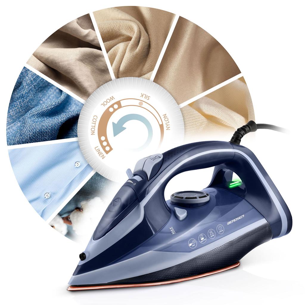 3000W Berdsen Bd-330 Steam Iron, Ceramic Coating, Vertical Operation