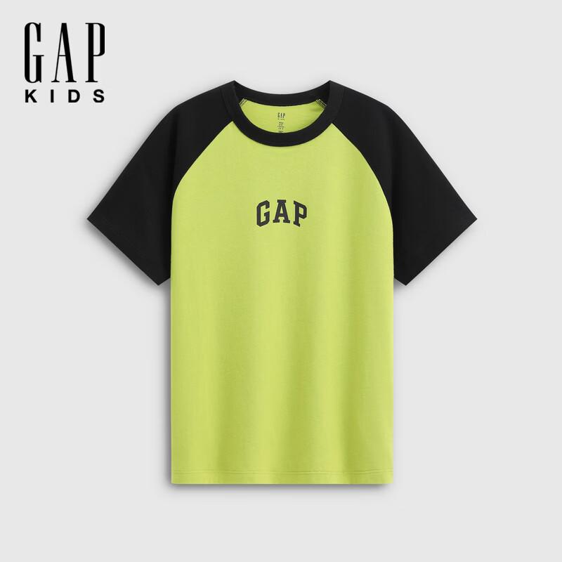Gap Kids' Logo Cotton Raglan Short Sleeve T-Shirt