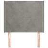 Maison Exclusive - Tête de lit avec oreilles Gris clair 83x16x118/128 cm Velours