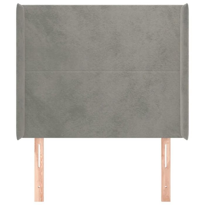 Maison Exclusive - Tête de lit avec oreilles Gris clair 83x16x118/128 cm Velours