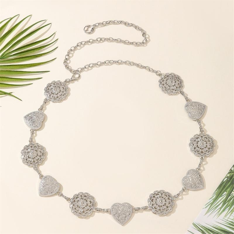 Waist Belt Hot Girl Stylish Metallic Cowboy Adjustable Body Chain for Dress