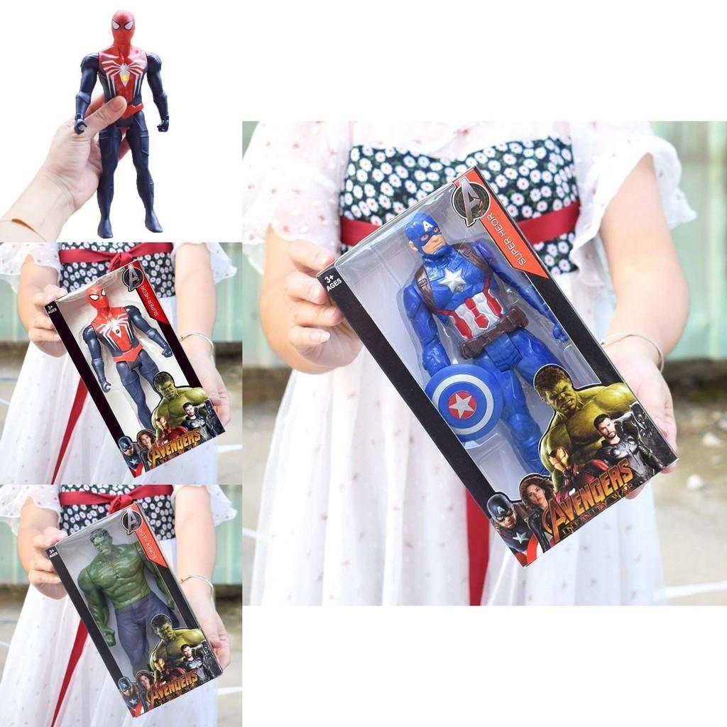 Atemberaubende Spiderman Hulk Iron Man Captain America Actionfigur Mit Hellem LED-Licht Ausgezeichnet Für Kindergeschenke Und Zum Ausstellen