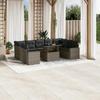 VidaXL Garden Lounge Set with Cushions 10 Pcs Grey Braided Resin 3267480