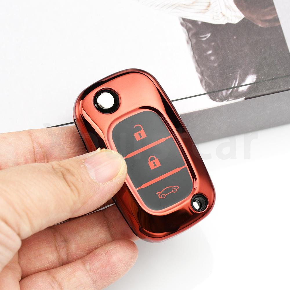 3Button Tpu Auto Key Fob Cover Case Fit For Renault Clio Megane Fluence Fit For Mercedes Fit For Lada Vesta Granta Xray Kalina Priora Sedan Sport