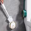 Yousheng Silicone Toilet Brush Set with L-Shaped Head Wall Mounted Holder Long Non-Slip Handle No Dead Corner Design Bathroom Cleaner