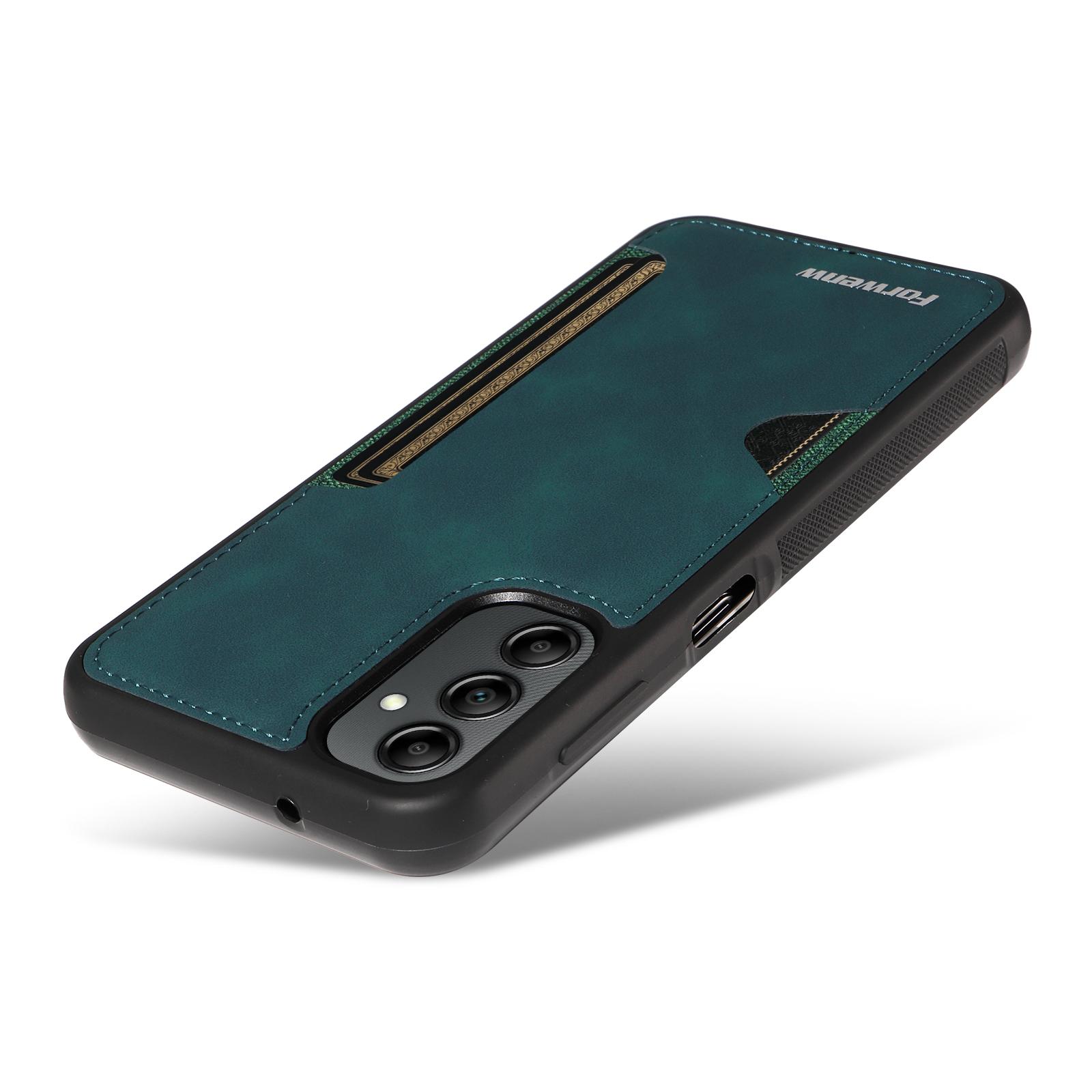 

FORWENW F5 Series For Samsung Galaxy A25 5G (Global) (161.0 x 76.5 x 8.3mm) Case Anti-drop Card Holder Phone Cover Green