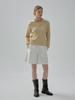 Mouth Cotton One-Pleat Bermuda (Off-White)