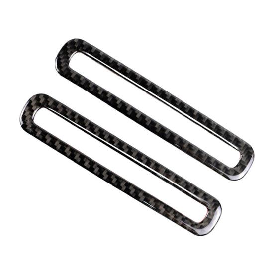 1 par de adesivos de fibra de carbono para saída de ar de porta de carro, capa decorativa para Ford Mustang