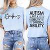 Women Autism It's Not A Disability It's A Different Ability Fashion Casual Short Sleeve T-shirt Graphic Tshirts Women T Shirts