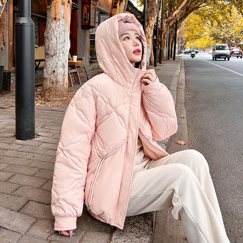 Short down cotton clothes winter women's new light and thin loose short small fashion coat