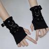 Metal Rivet Street Dance Sleeves Buckle Punk Style Sleeves New Fingerless Gloves  Stage Performance