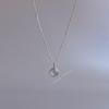 Natural Aquamarine basic necklace Sterling silver dainty everyday necklace for women Cushion-shaped Healing crystal jewelry for daily wear