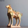 Retro Colorful Ceramic Horse Statue Desk Decoration Modern Artwork Porcelain Animals Sculpture Ornaments Room Aesthetic Decor