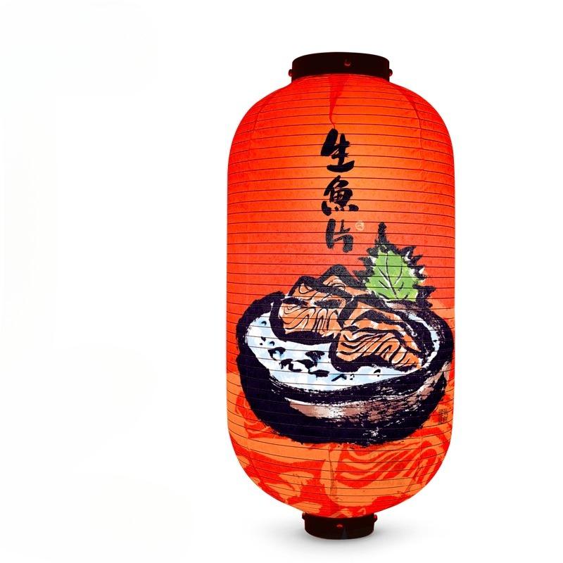 Korean style Restaurant Lanterns Outdoor Waterproof Fabric Hand-written Japanese Food Illustrations Izakaya Advertising Decorate