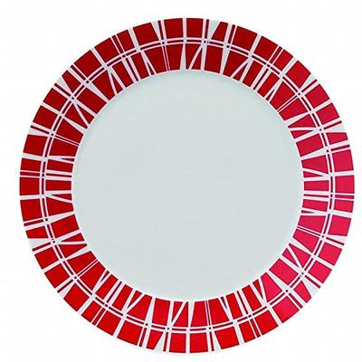 Talerz Finlayson 24cm Corona Red, Design Skandynawski, Stylowy, Można używać w mikrofalówce, Wyprodukowano w Japonii, FIN10-1-337