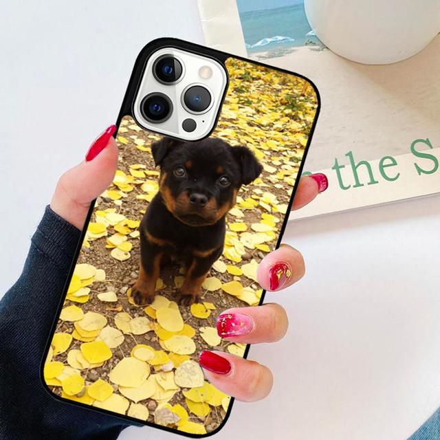 Cute Dog Puppy Rottweiler Phone Case For For iPhone 17 Air 16 15 11 12 13 14 Pro Ma Plus coque