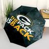 Rugby team logo Print Automatic Umbrella, 8 Rib Iron Frame, Plastic Handle, Suitable for Outdoor Travel &Daily , Ideal Gift