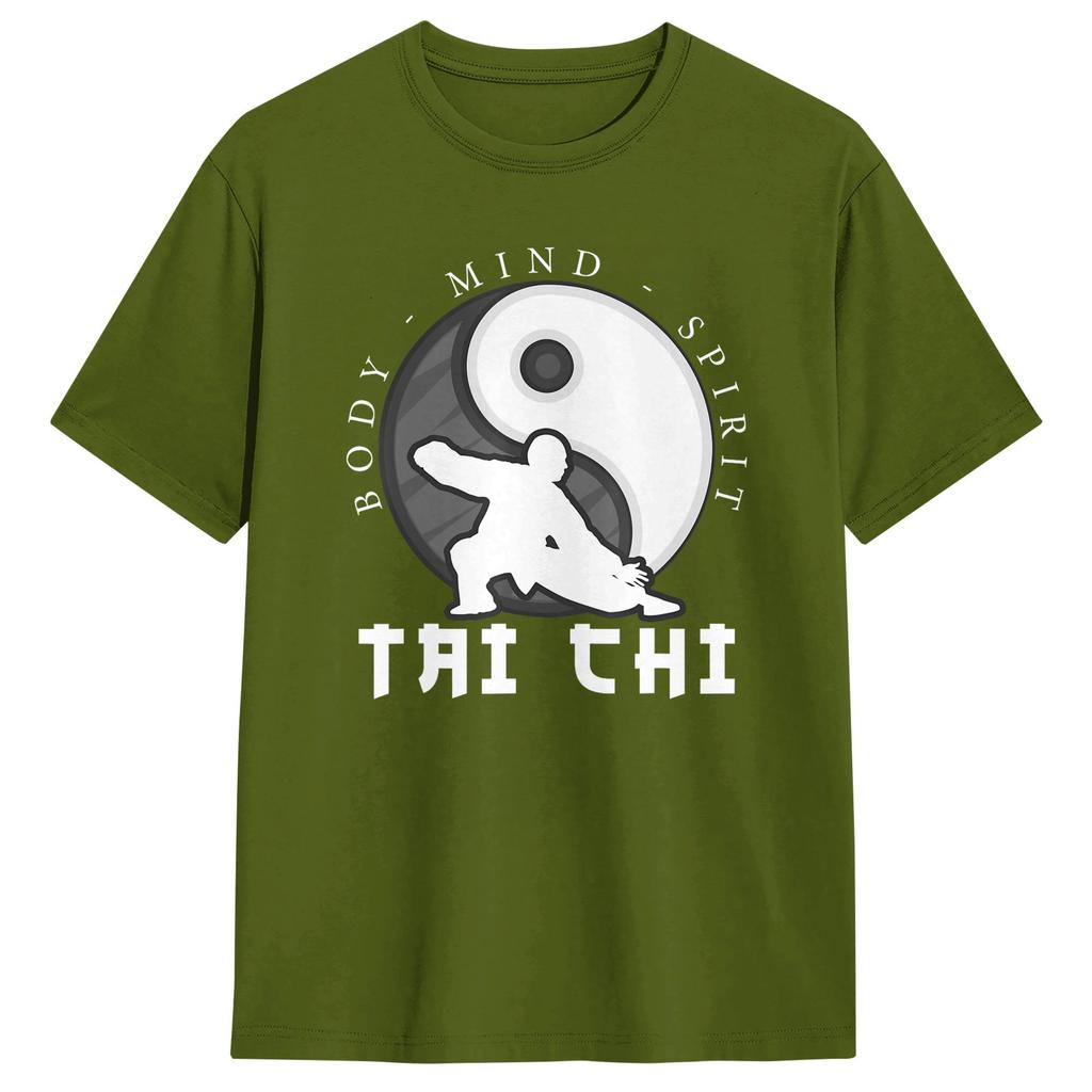 Tai Chi T Shirt Unisex Cotton Funny Tshirt Round Collar Tees Short Sleeve Tops 6xl