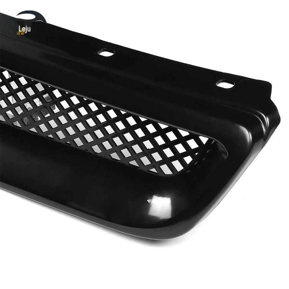 Bright Black Front Grille for 1996-1998 Honda Civic: Cross-Border Fitment & Modification