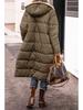 Women's Solid Color Hooded Cotton Coat, Long Sleeve, Slim Fit, Double-Sided Wear Cardigan Jacket
