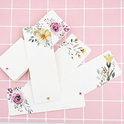 Creative Message Card Office & School Supplies Gift Tag Flower Pattern Vintage Word Card Bookmark